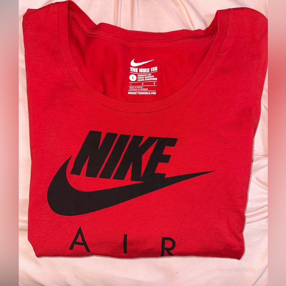 Red Nike Women Long Sleeve Shirt